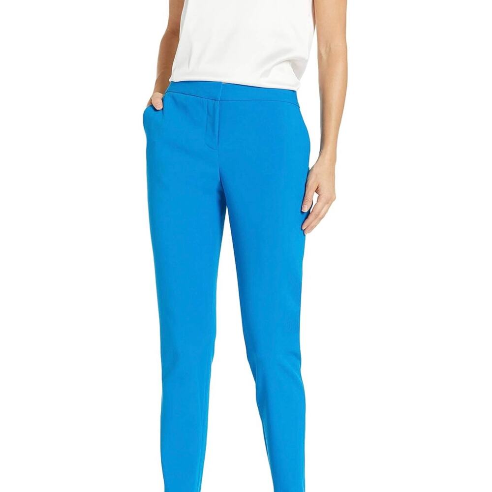 Vince Camuto Malibu Blue Cropped Cuffed Capri Dress Pants Womans Sz 6